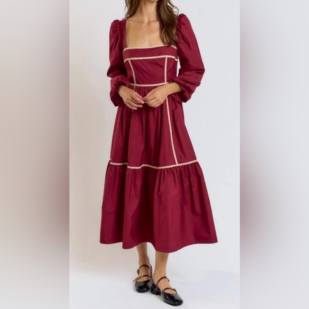 NEW LALAVON tis the season wine dress in burgundy, New with tag